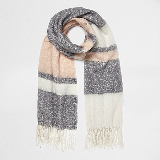 river island bags new in,jacques-vertuk Sale Light pink block stripe blanket scarf women 704031