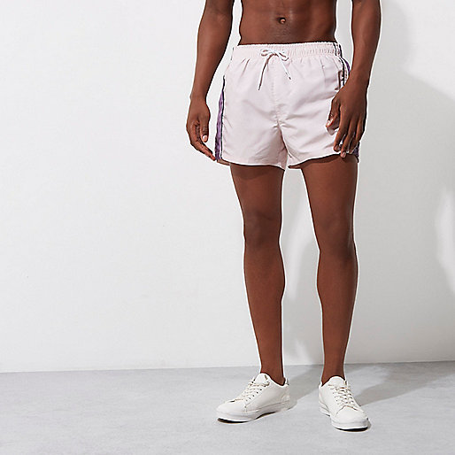 river island wide fit heels,Rive4R Island Light pink blocked stripe swim trunks Shorts Sale men