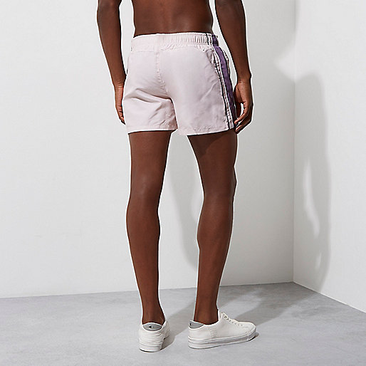 river island mens leather bag,jacques-vertuk South Africa Light pink blocked stripe swim trunks men 302164