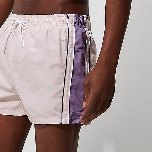 river island wide fit heels,Rive4R Island Light pink blocked stripe swim trunks Shorts Sale men