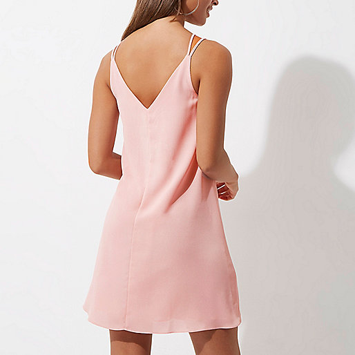 river island chain slouch bag,Dressing Gown jacques-vertuk Light pink cross strap slip dress Slip / Cami Dresses Dresses women