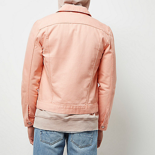 https www riverisland com sale,jacques-vertuk Discount Store Light pink denim jacket Coats / Jackets Sale men