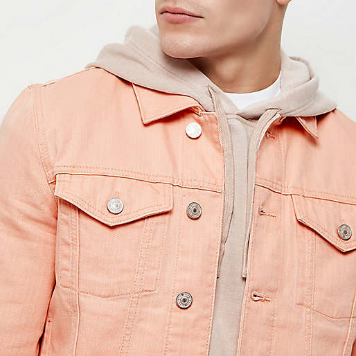 https www riverisland com sale,jacques-vertuk Discount Store Light pink denim jacket Coats / Jackets Sale men