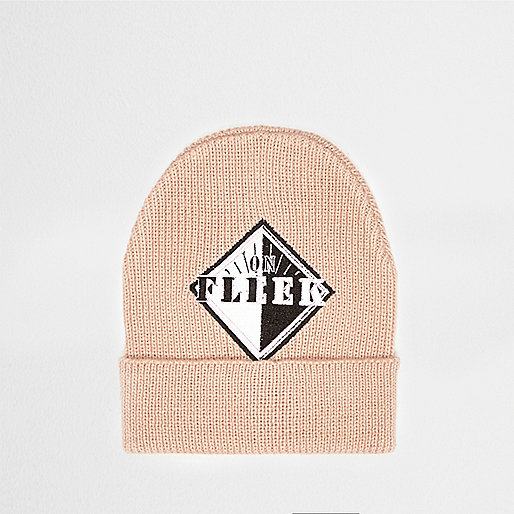 molly jeans river island asos,jacques-vertuk Shop Light pink Fleek badge beanie women 688680