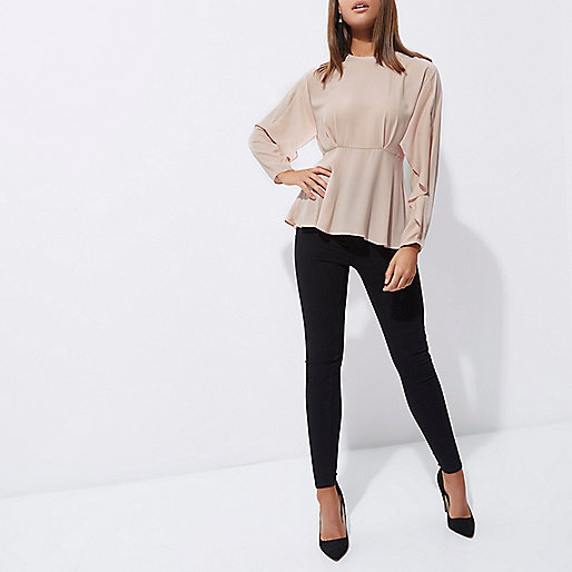 river island womens suits sale,jacques-vertuk Clothing Locations Light pink frill long sleeve blouse Blouses Tops women