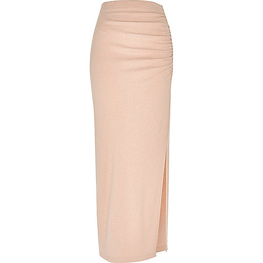 river island clearance,jacques-vertuk Stores Light pink jersey ruched maxi skirt women 704976