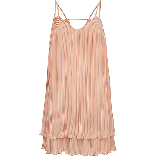 jacques-vertuk Light pink pleated cami slip dress 702894 women Dresses