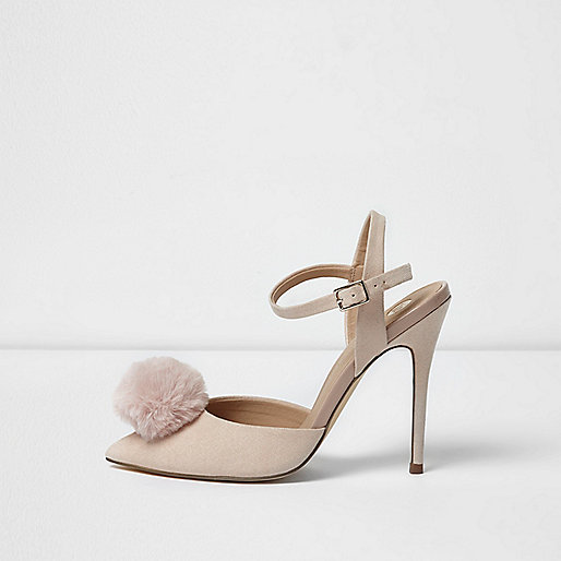 jacques-vertuk Light pink pom pom strappy pumps 700536 women RI Limited Edition