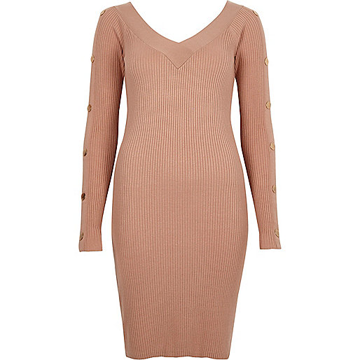 black ankle boots with chain detail river island,jacques-vertuk Clothes For Ladies Light pink rib knit long sleeve bodycon dress Bodycon Dresses Dresses women