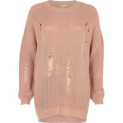 jacques-vertuk Light pink ribbed knit sweater 697011 women Knitwear