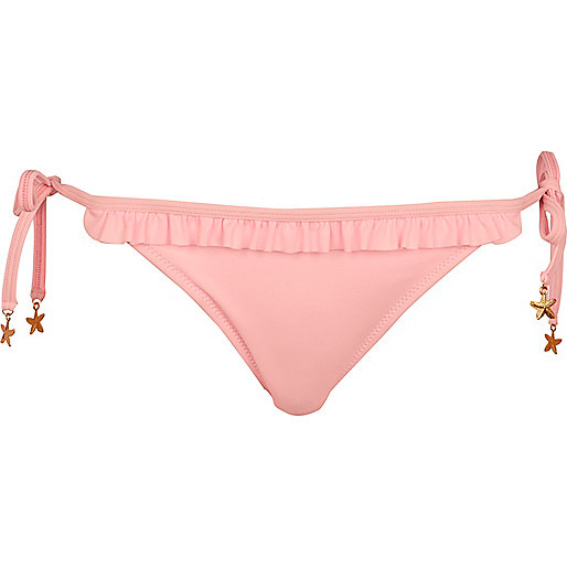 jacques-vertuk Light pink ruffle bikini bottoms 603650 women Bikinis