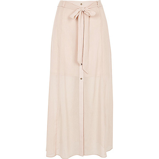 jacques-vertuk Light pink sheer button down skirt 699347 women Skirts