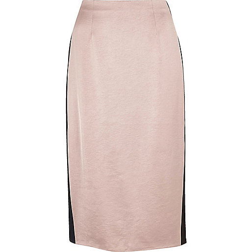 jacques-vertuk Light pink side stripe pencil skirt 690532 women Seasonal Offers