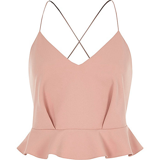 river island carrie mom jeans,jacques-vertuk Online Light pink strappy peplum crop top women 705088