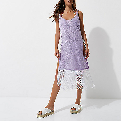 river island interview outfit,jacques-vertuk Mens Light purple burnout fringe trim tank dress Vacation Shop Sale women