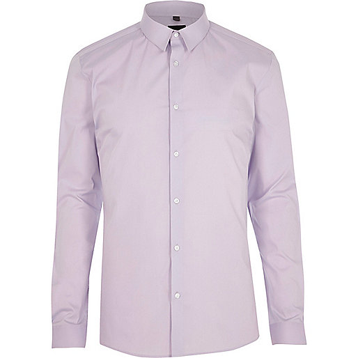 jacques-vertuk Light purple long sleeve muscle fit shirt 302113 men Shirts Long Sleeve Shirts