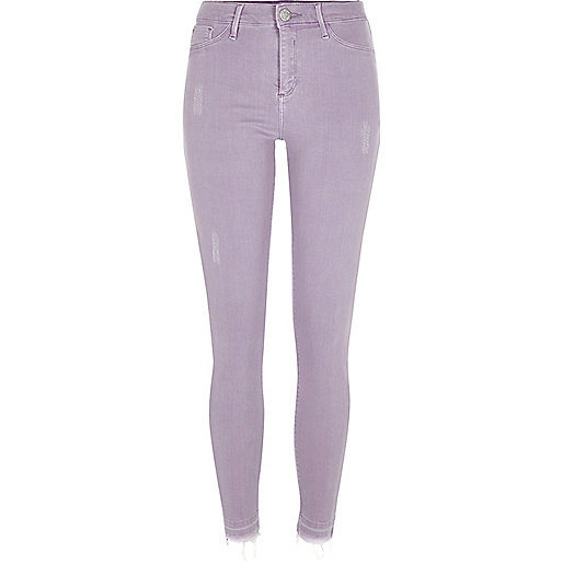 jacques-vertuk Light purple Molly released hem jeggings 705556 women Jeans Jeggings