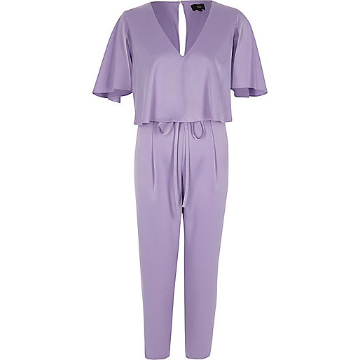 river island black mesh dress,jacques-vertuk Outlet Light purple satin cape tapered jumpsuit women 708035