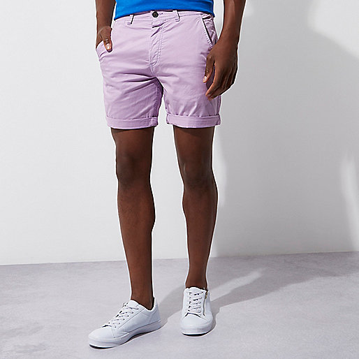 river island fluffy handbag,jacques-vertuk South Africa Light purple slim fit chino shorts men 302089