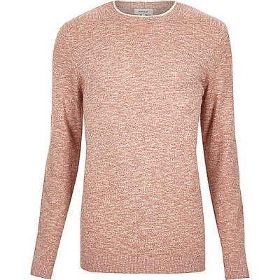 jacques-vertuk Light red marl crew neck long sleeve sweater 290951 men Jumpers / Cardigans