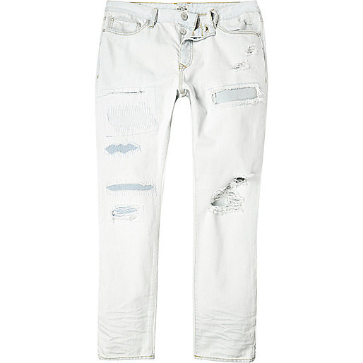 river island womens shorts,jacques-vertuk Sale Light wash ripped Dylan slim jeans men 286760