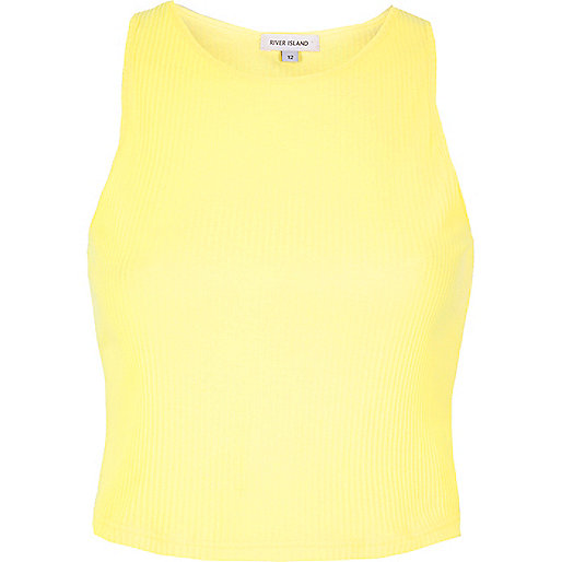 jacques-vertuk Light yellow '90s ribbed crop top 688165 women Tops