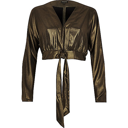 river island sale men s suits,jacques-vertuk Shop Metallic gold tied crop top women 695197