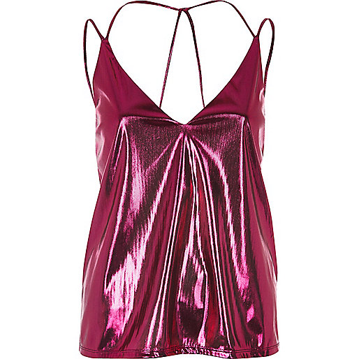 jacques-vertuk Metallic pink cami top 692505 women Tops