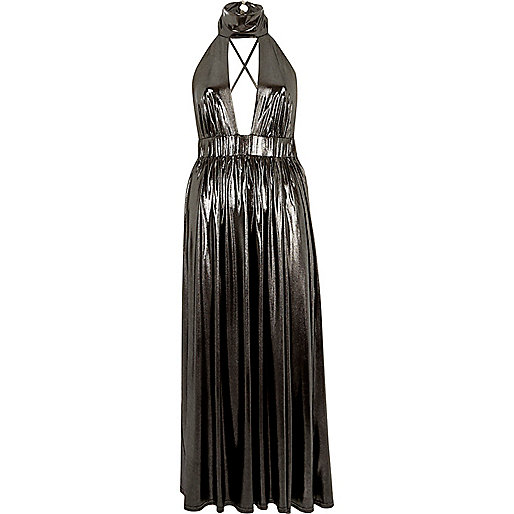 ladies bum bags river island,jacques-vertuk Sale Metallic silver choker maxi dress women 693835