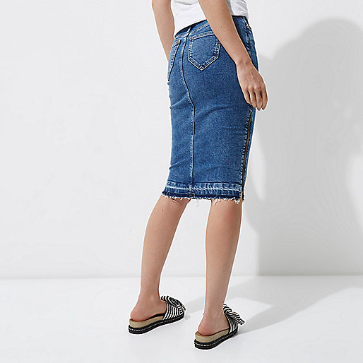 black backpack womens river island,jacques-vertuk Out Of Stock Mid blue acid wash denim pencil skirt Skirts Sale women