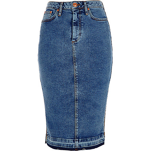 black backpack womens river island,jacques-vertuk Out Of Stock Mid blue acid wash denim pencil skirt Skirts Sale women