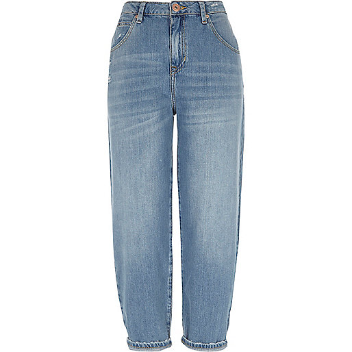 jacques-vertuk Mid blue authentic denim tapered jeans 701673 women Jeans