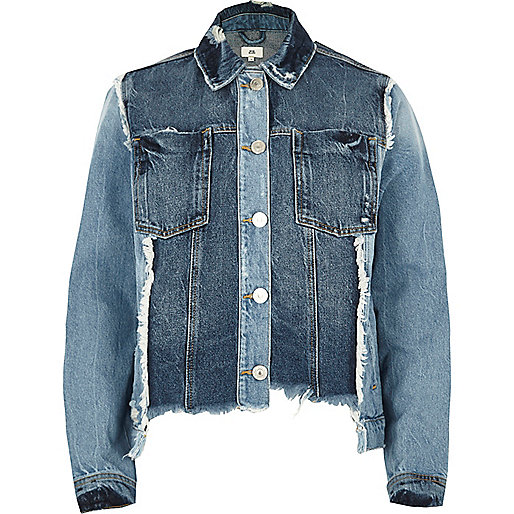 jacques-vertuk Mid blue reworked oversized denim jacket 705965 women Coats / Jackets Jackets