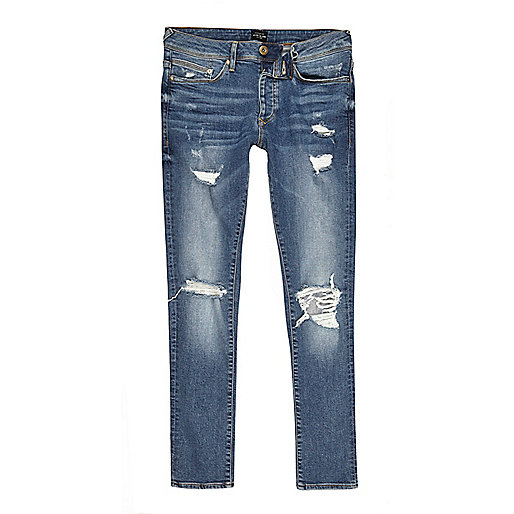 river island sale womens bags,jacques-vertuk Satin Mid blue ripped Danny super skinny jeans Super Skinny Jeans men