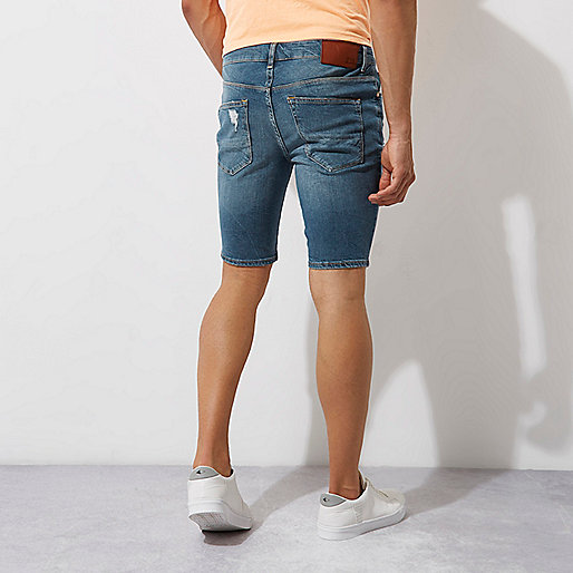 river island brown coat,Ladies Clothes jacques-vertuk Mid blue ripped skinny denim shorts Casual Shorts Shorts men