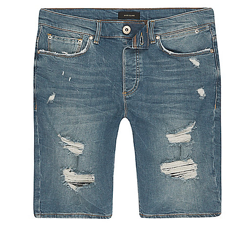 river island brown coat,Ladies Clothes jacques-vertuk Mid blue ripped skinny denim shorts Casual Shorts Shorts men