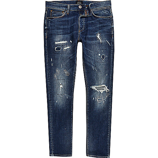 jacques-vertuk Mid blue ripped skinny Sid jeans 298820 men Jeans