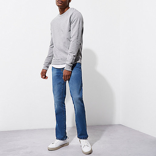 grey river island jeans,jacques-vertuk Ltd Mid blue wash Clint bootcut jeans Bootcut Jeans Jeans men