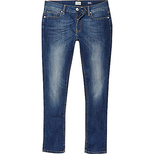 riverisland com sale,jacques-vertuk Shop Mid blue wash Danny super skinny jeans men 293616