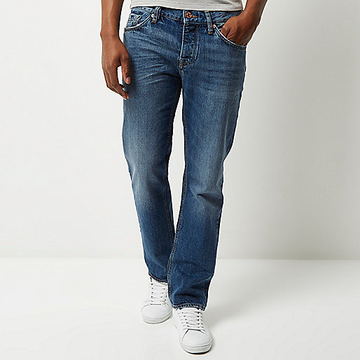 river island cream jeans,jacques-vertuk UK Sale Mid blue wash Dean straight jeans men 293627