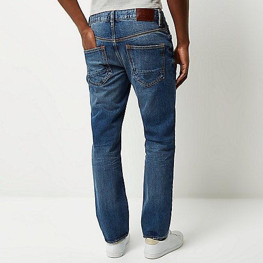 river island cream jeans,jacques-vertuk UK Sale Mid blue wash Dean straight jeans men 293627