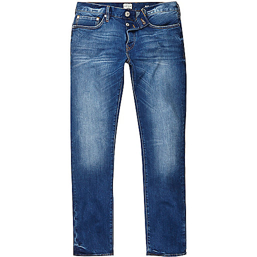 river island ae,jacques-vertuk South Africa Mid blue wash Dylan slim fit jeans men 290533