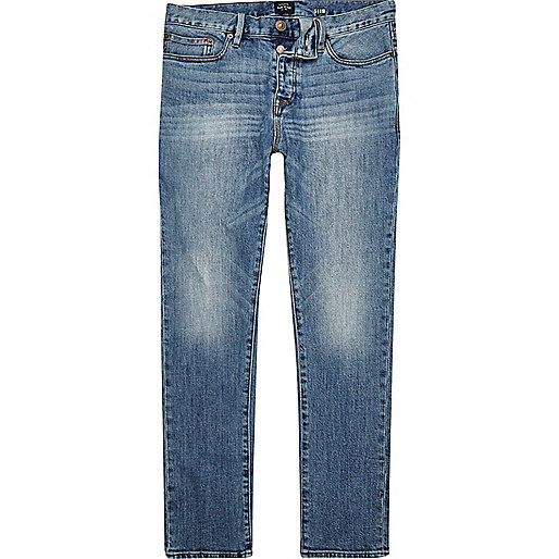 jacques-vertuk Mid blue wash Dylan slim fit jeans 295326 men Jeans