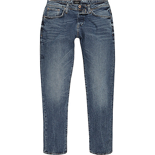 klarna river island,jacques-vertuk Stores Mid blue wash Jimmy tapered jeans men 299808