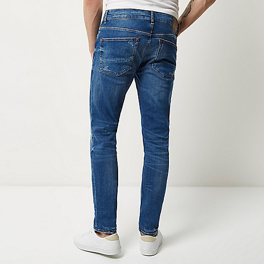 river island beige shoes,jacques-vertuk Shoes New Arrivals Mid blue wash Sid distressed skinny jeans Jeans Sale men