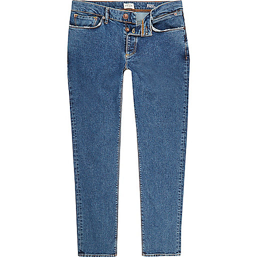 river island mens jeans skinny stretch,Tops jacques-vertuk Clothing Mid blue wash Sid skinny jeans Jeans Sale men