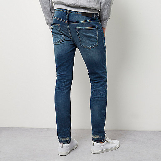 river island men s coats,jacques-vertuk Stores Mid blue wash Sid skinny jeans men 298519