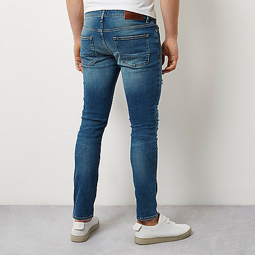 river island molly jeans blue,Buy jacques-vertuk Clothes Online Mid blue wash Sid skinny jeans Jeans Sale men