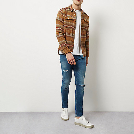 river island molly jeans blue,Buy jacques-vertuk Clothes Online Mid blue wash Sid skinny jeans Jeans Sale men