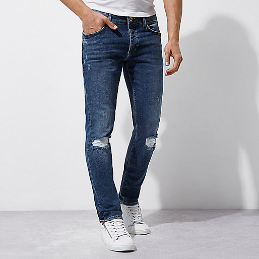 river island square toe boots,jacques-vertuk In Mid blue wash skinny Sid jeans Jeans Sale men